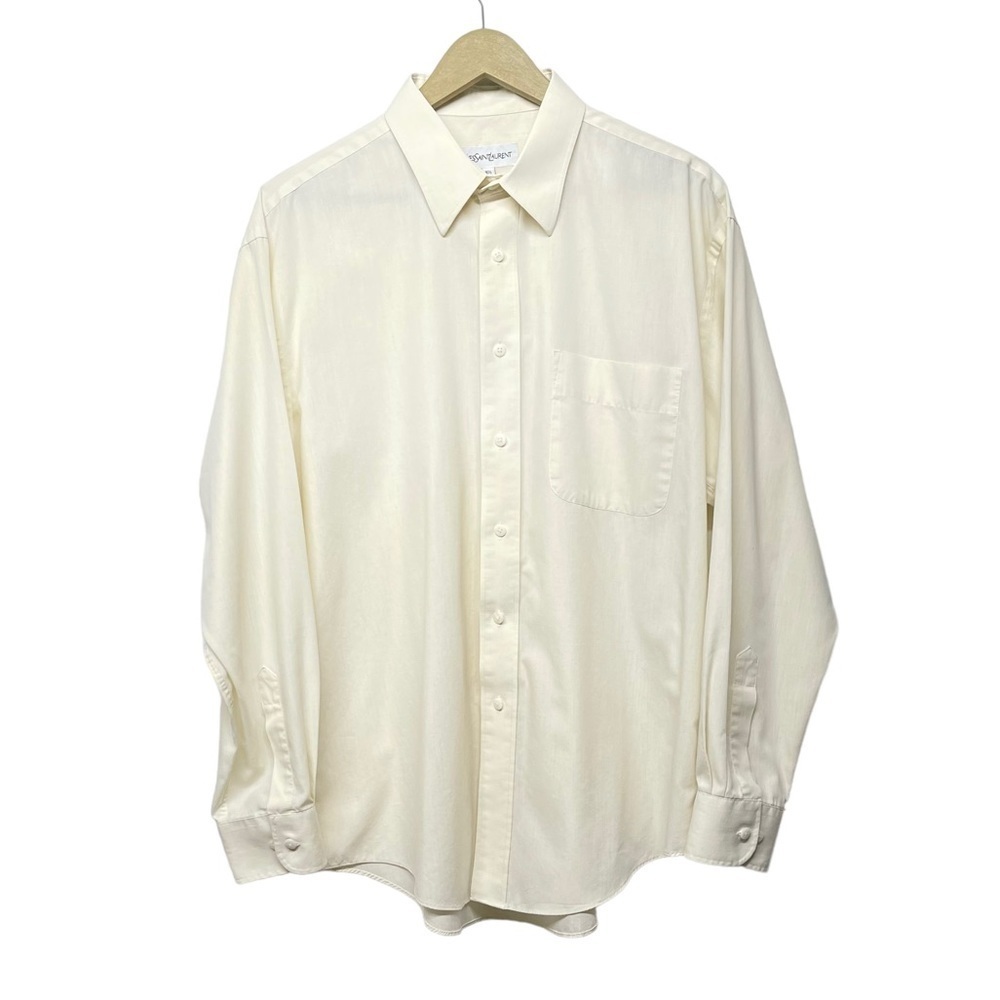 YvesSaintLaurent Light Yellow Lightweight Long Sleeve Button Down Shirt Sz 16.5